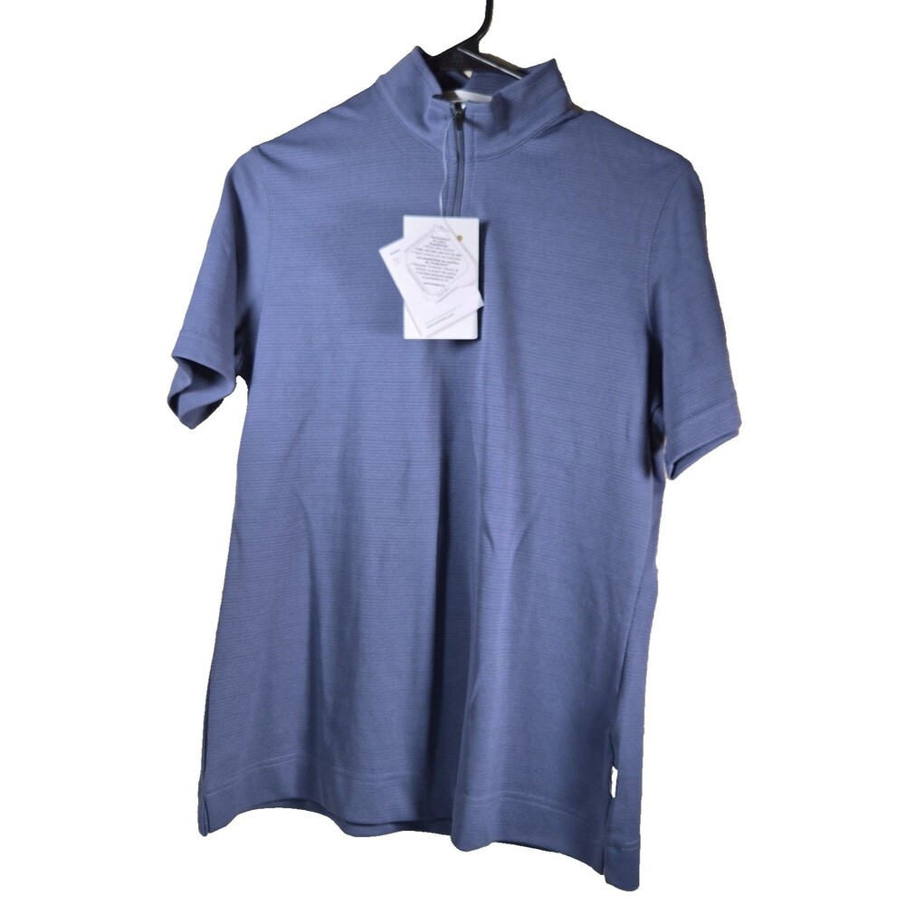 Il Migliore Ladies Performance Mock Neck 1/4 Zip Shirt Blue Medium NWT
